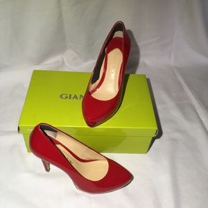 Giani Bini Red Leather Heels - Size 6